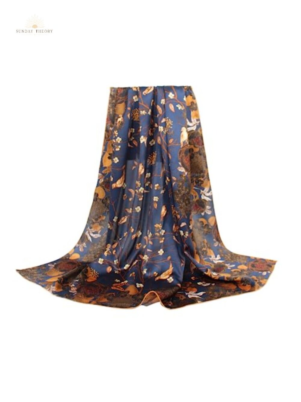 100% Silk Scarf 43" Large Square Shawl Women Hair Wraps-Gift Packed